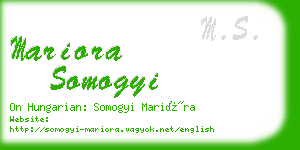 mariora somogyi business card